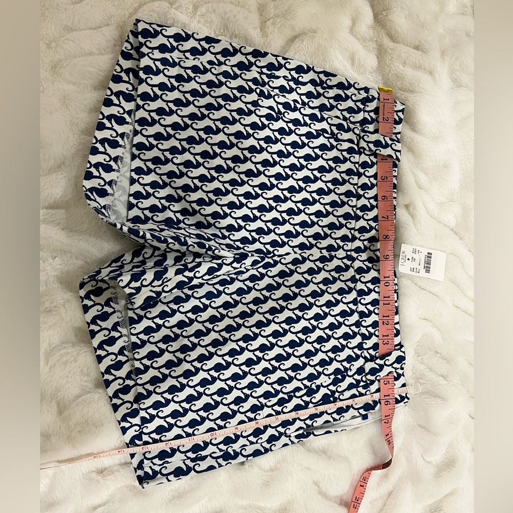 New with Tags j Crew Navy Blue Seahorse Print Shorts Size 4